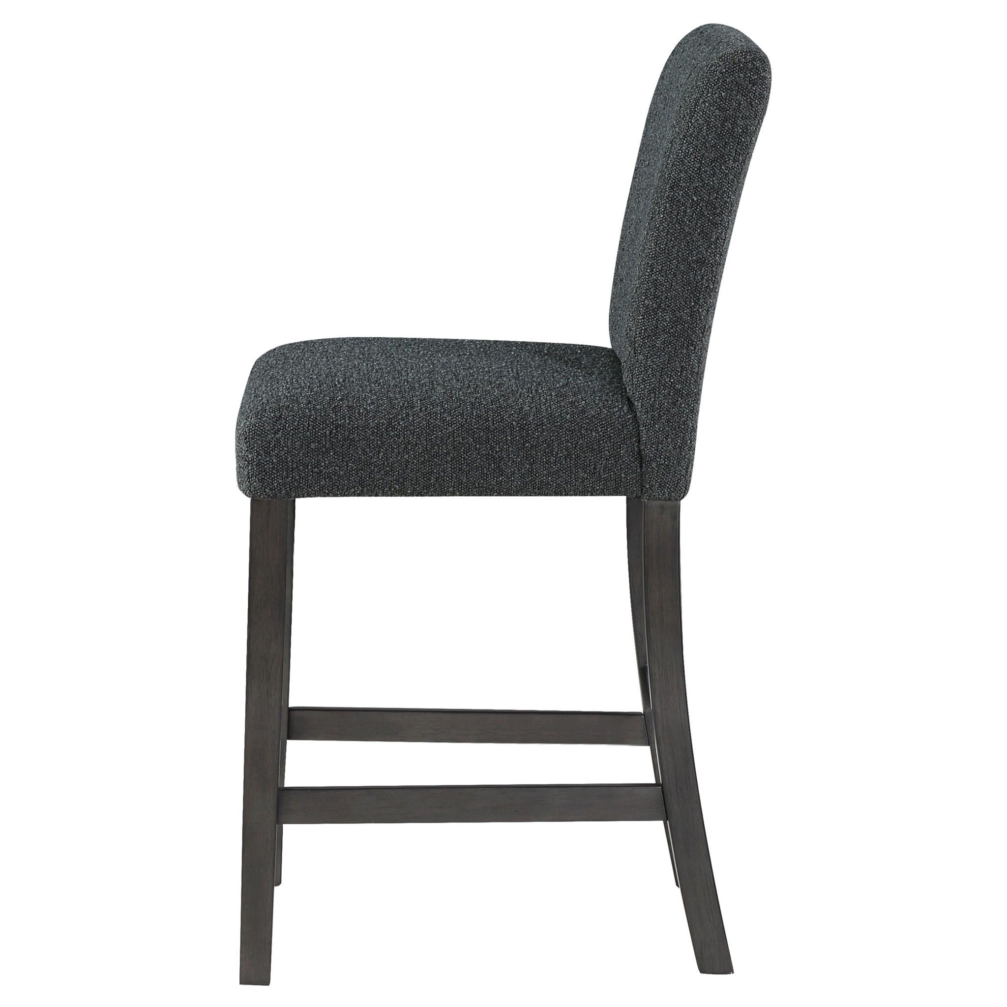 Alba Boucle Upholstered Counter Chair Black (Set of 2) - Atlantic Fine Furniture Melbourne FL