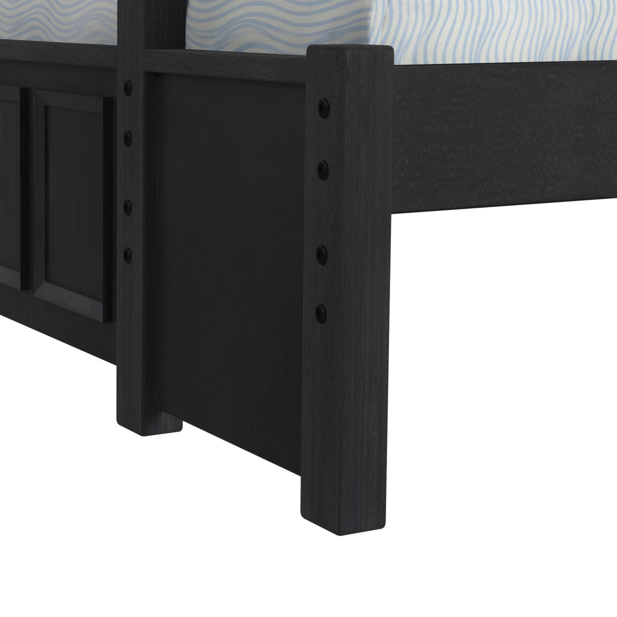 Hampton Kids Bunk With Ladder in Black by Elements International, view 8