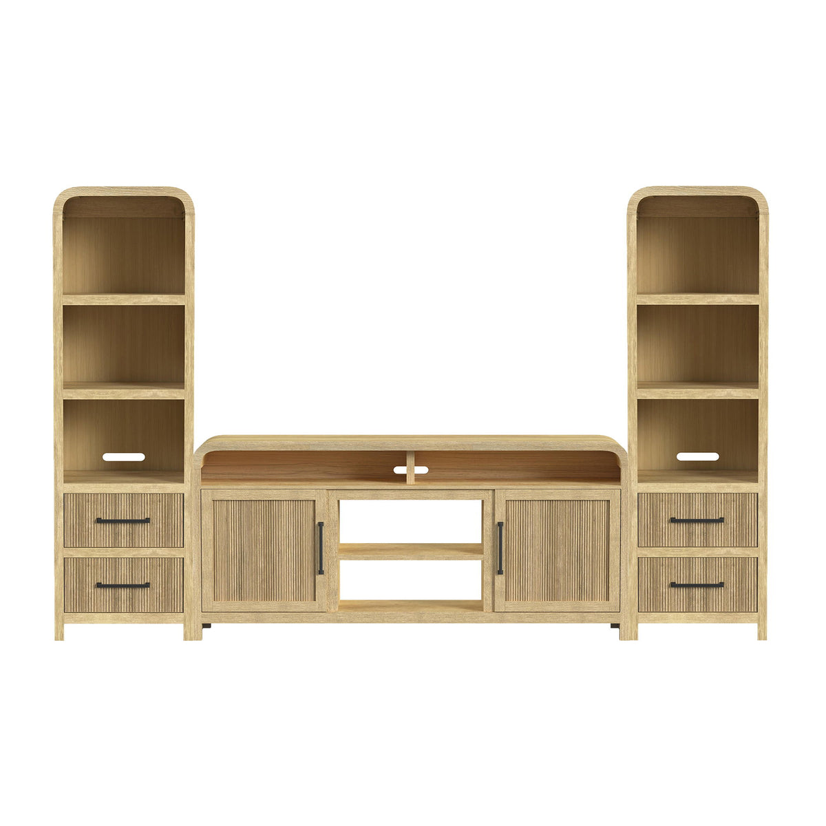 Ridgemont Entertainment Unit With 70" TV Console in Black by Elements International