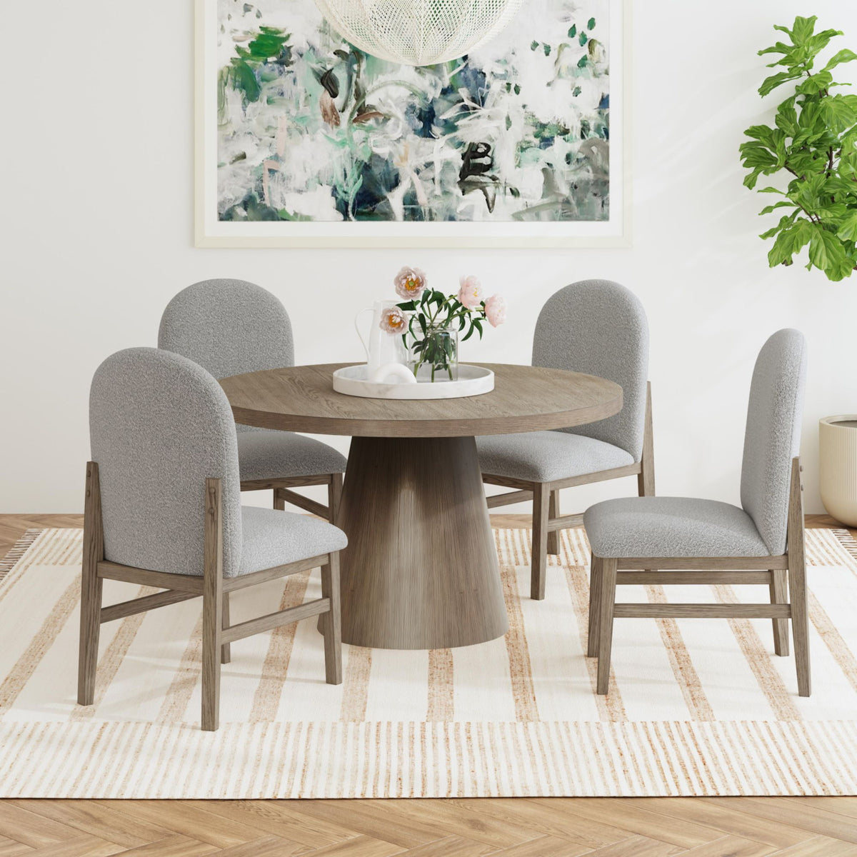 Portland Round Back Side Chair (Set of 2) in Gray by Elements International, view 3
