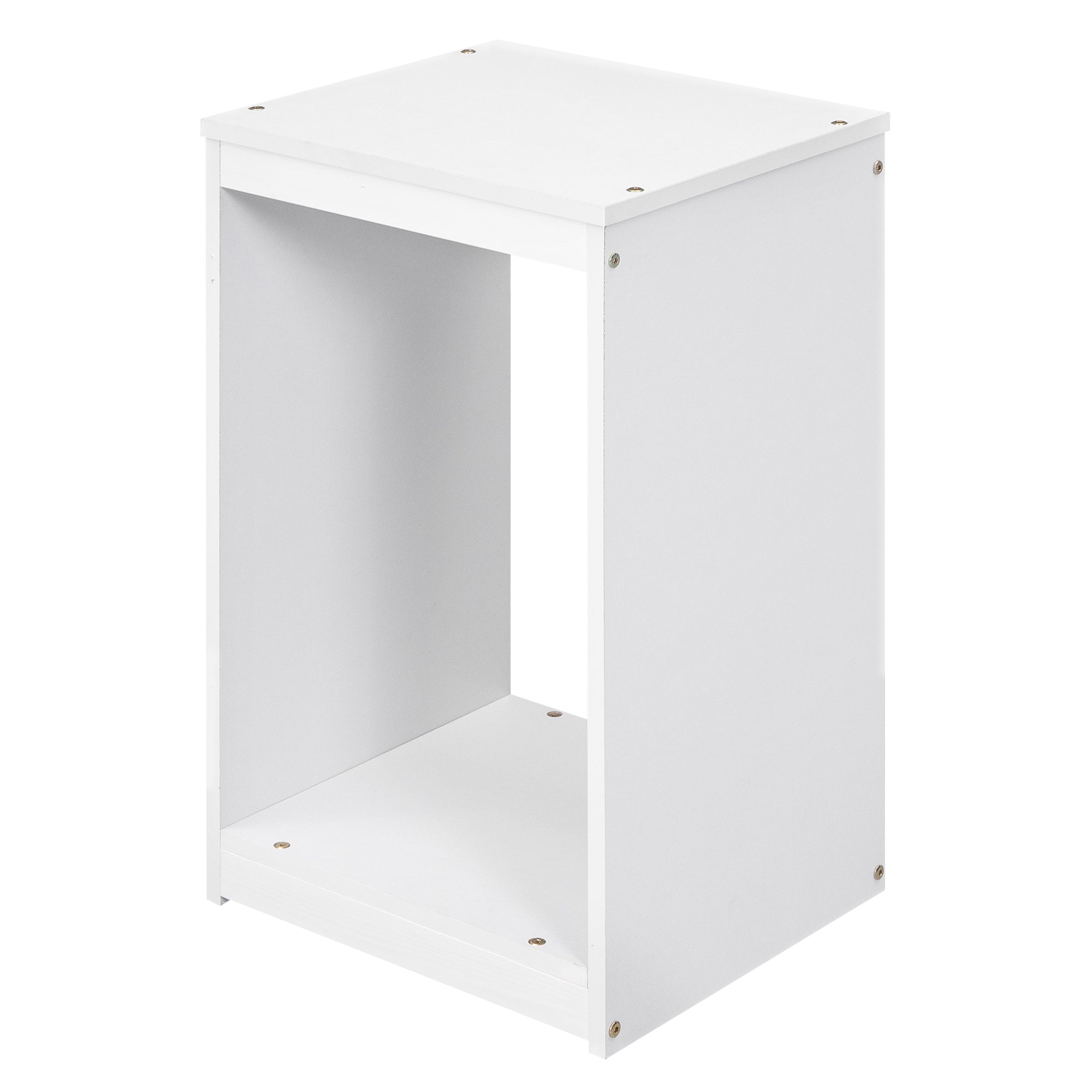 Full Size Loft Bed with Multi-storage Desk, LED light and Bedside Tray, Charging Station, White - Atlantic Fine Furniture Melbourne FL