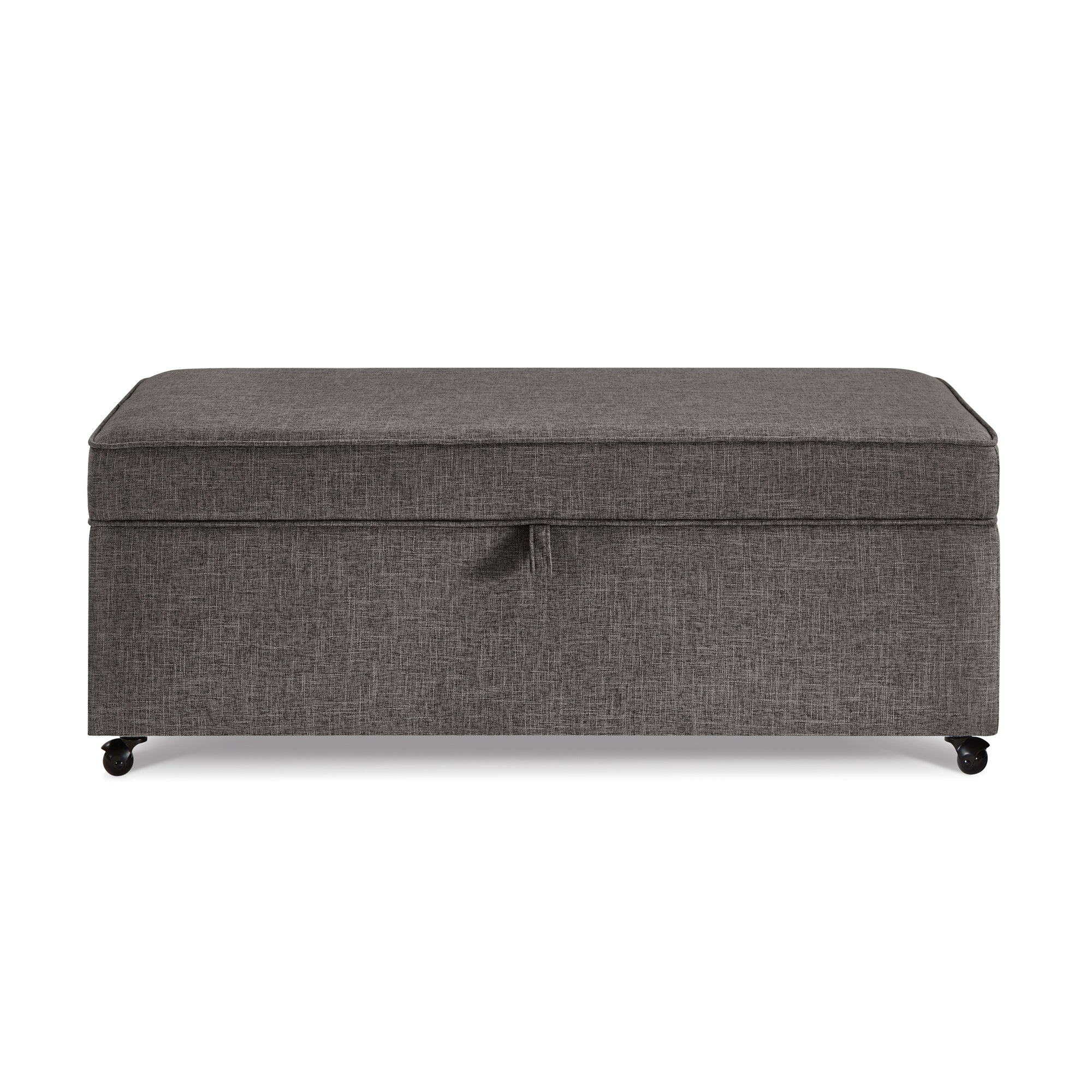 Modern Large Comfort Sofa Ottoman with Storage, Modular Sectional Storage Ottoman With Wheels For Living Room,Lounge Ottoman, Couch Storage Ottoman ,Large Storage Ottoman Bench-Charcoal Grey