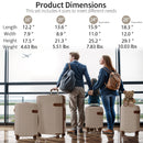 4 Piece Luggage Suitcase Set, Hard Shell Lightweight Expandable Travel Luggage With 4 Packing Cubes