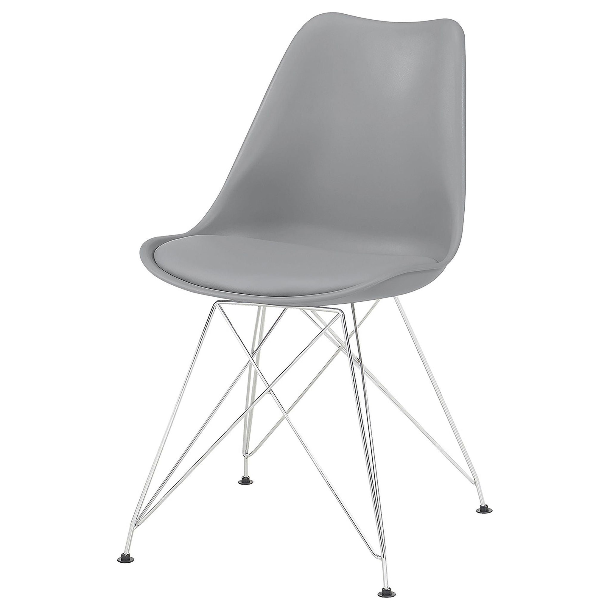 Juniper Polypropylene Dining Side Chair Grey (Set of 2) - Atlantic Fine Furniture Melbourne FL