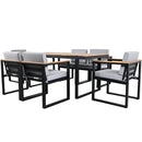 7 Pieces Outdoor Dining Set Patio Dining Table And Chair Set With And Removable Cushions For Patio