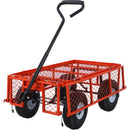 Heavy Duty Steel Garden Cart With Mesh Sides