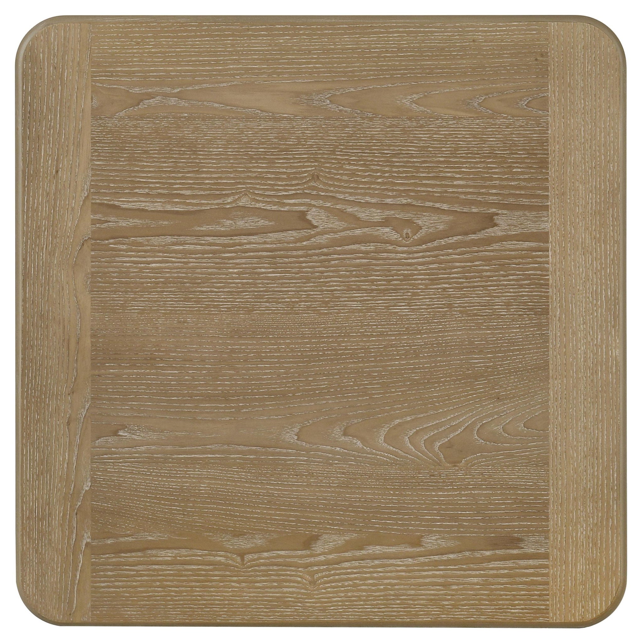 Adina Square Wood Side End Table Distressed Light Brown