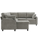 U-Shaped Sectional Sleeper Sofa With Ample Storage Space, 2 Cup Holders And Charging Ports For Living Room
