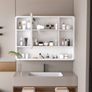 Aluminium Medicine Cabinet Mirror With 3 Colors LED Light And Defogging Function - White