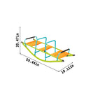 Xss008 High Quality Kids Seesaw Plastic Seat Playground Equipment Cute Baby Plastic Rocker Outdoor Children Steel Tube For Kids Age 3+ - Green / Blue