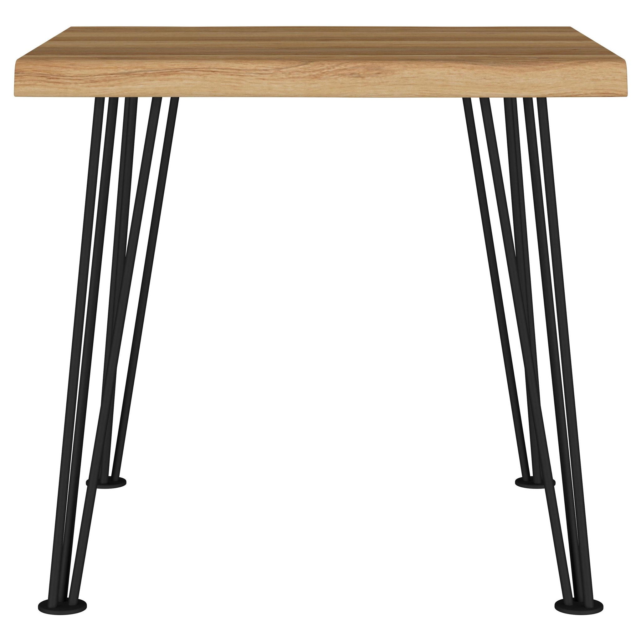 Zander Square Wood Top Coffee Table Natural Brown