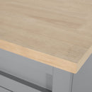 Negley - Contemporary Kitchen Cart With Wheels - Gray