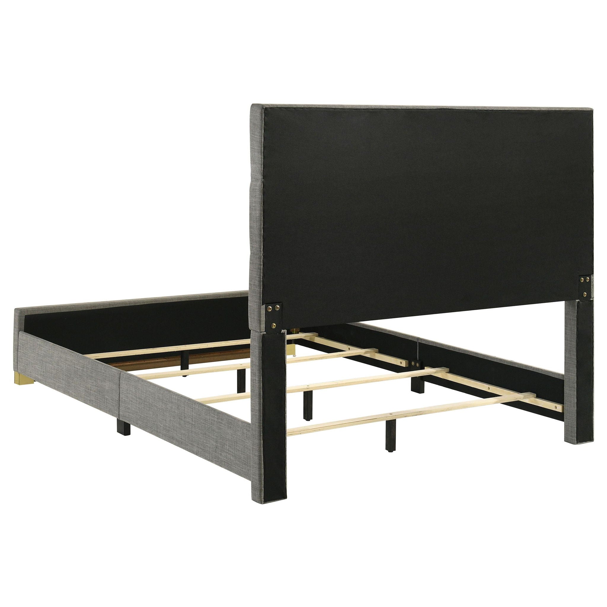 Ines 56-inch Fabric Upholstered Queen Panel Bed Grey