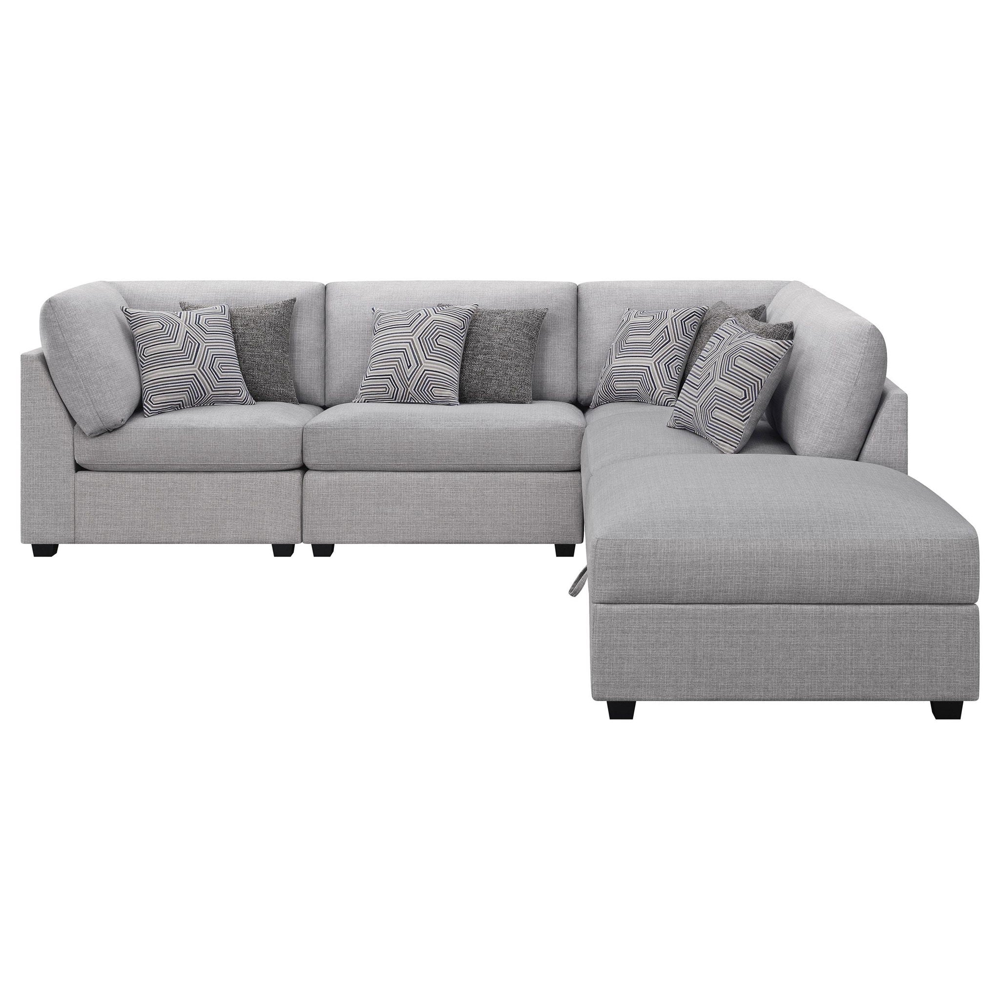 Cambria 5-piece Upholstered Modular Sectional Sofa Grey