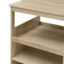 Kitchen Island Cart, Rolling Serving Utility Trolley Cart Modern Kitchen Island With Storage Drawer Wine Rack Lockable Casters, Kitchen Cart For Kitchen, Dining Room, Bar Living Room - Natural