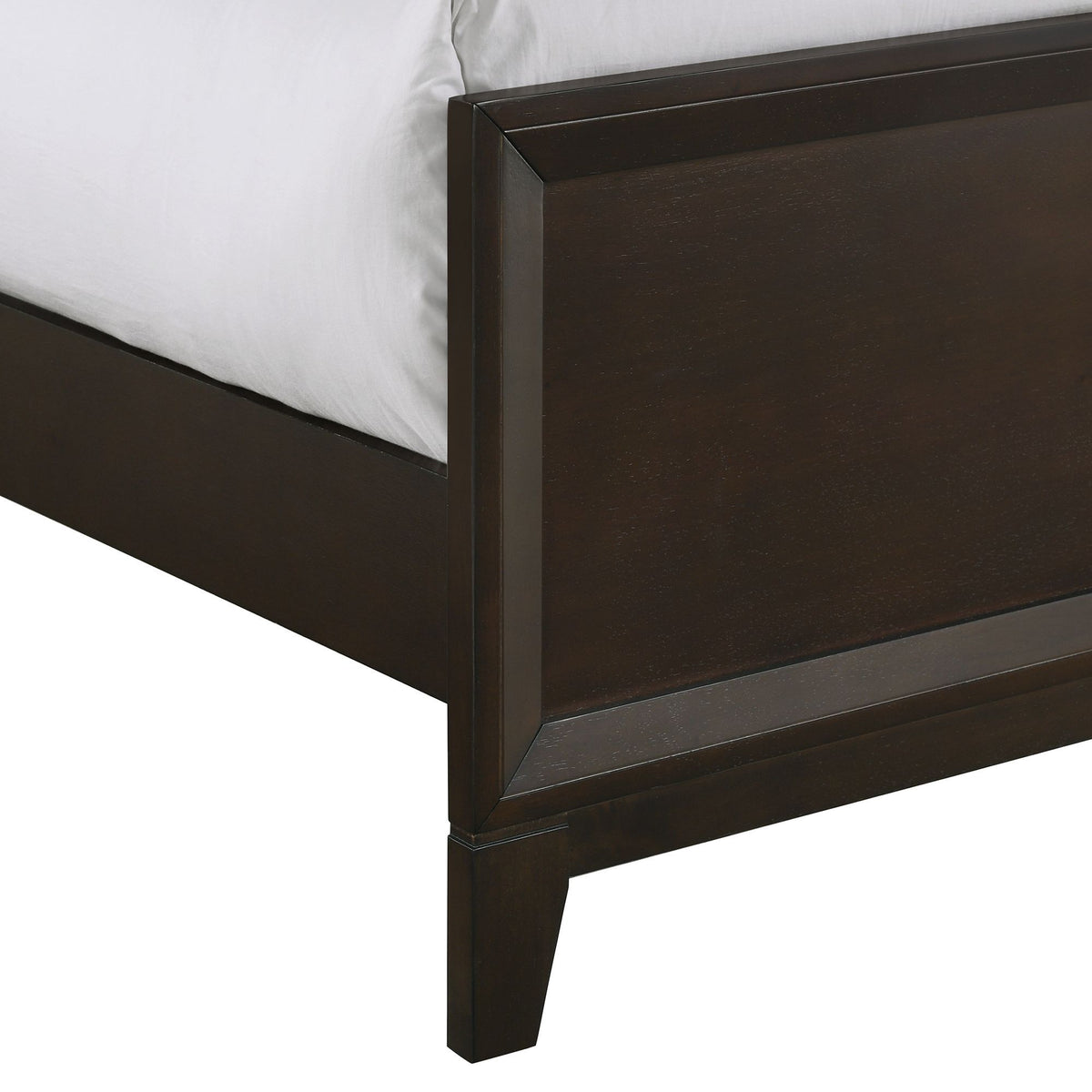 Beaumont Panel Bed in Dark Brown by Elements International, view 5
