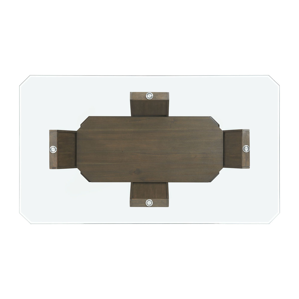 Dapper Rectangular Dining 5 Piece Set (Table And Four Chairs) in Walnut by Elements International, view 6