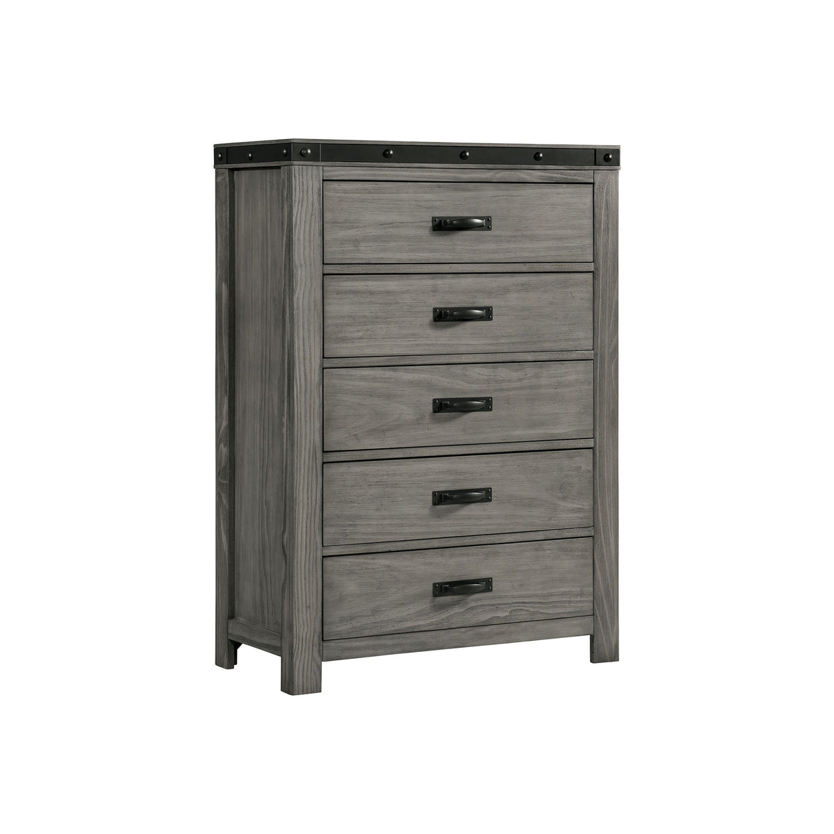 Wade 5-Drawer Chest in Black Finish by Elements International