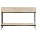 Rubeus - 2-Drawer Wood Entryway Console Table - White Washed