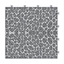 Interlocking Deck Tiles Plastic Waterproof Outdoor All Weather Anti-Slip Bathroom Shower Balcony Porch Strong Weight Capacity Upto 440 Lbs, Pebble Stone Pattern