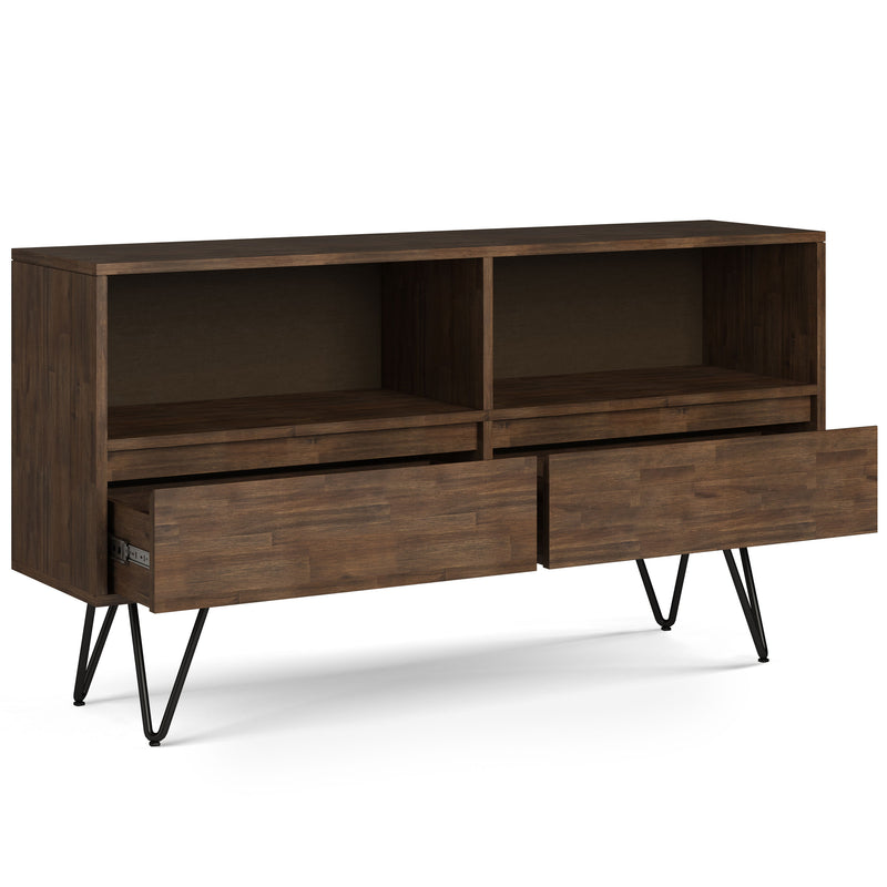 Chase - Low Bookcase - Rustic Natural Aged Brown