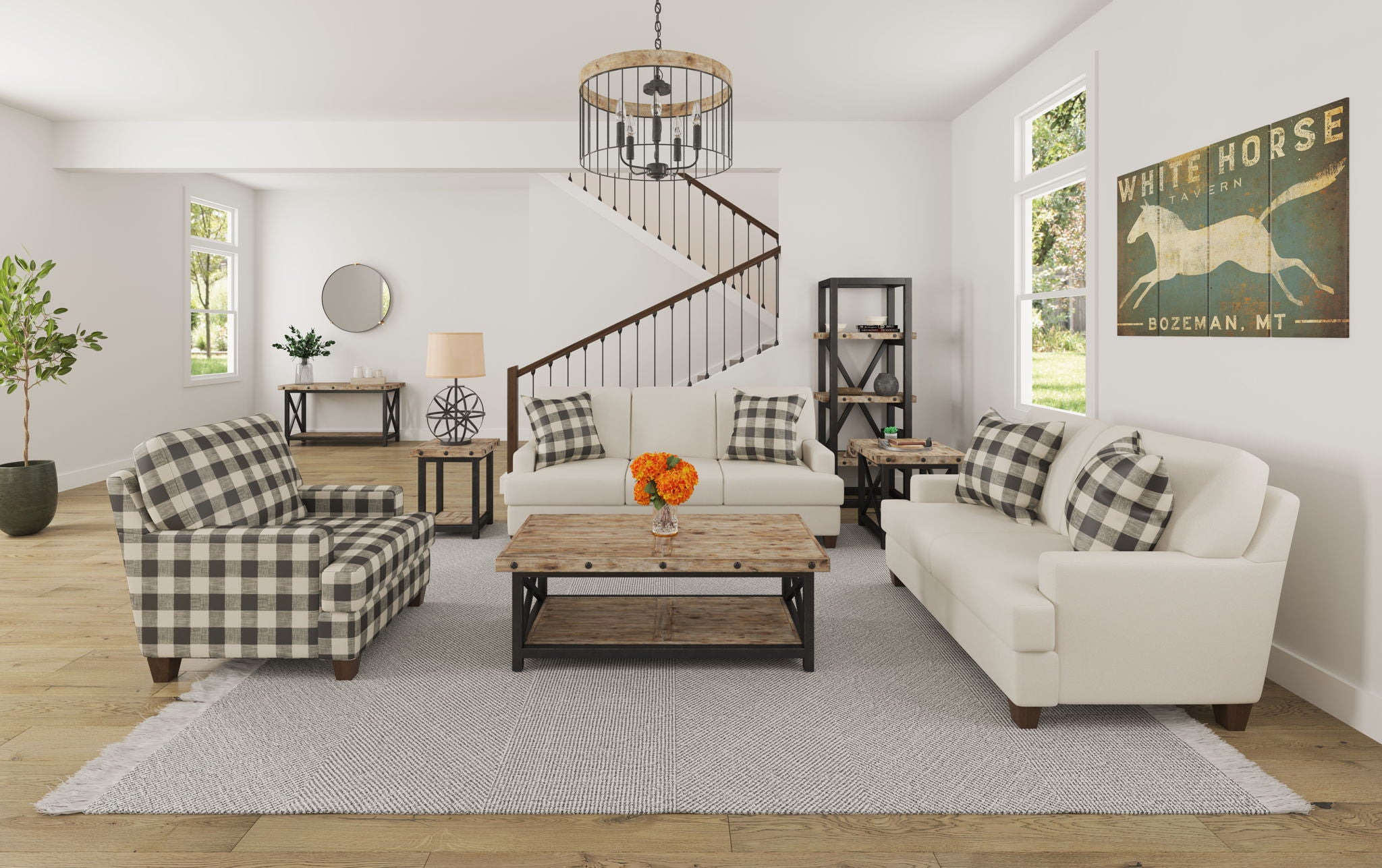 Moxy - Fabric Loveseat, T-Shaped Seat Cushion