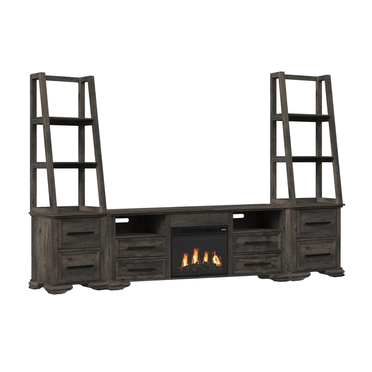 Park Ridge Entertainment Unit in Dark Gray by Elements International, view 3