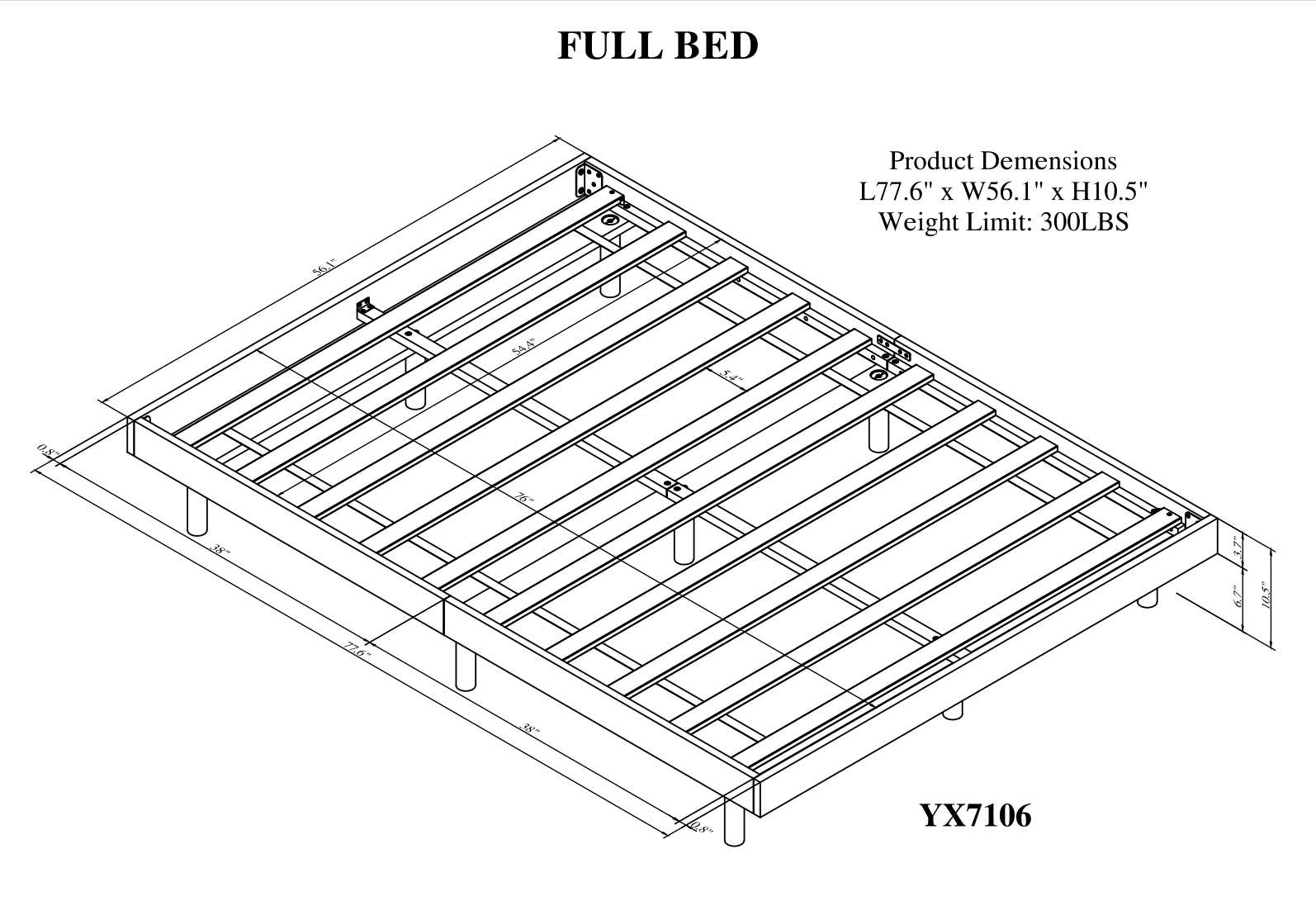 Modern Design Full Floating Platform Bed Frame for Grey Color - Atlantic Fine Furniture Melbourne FL