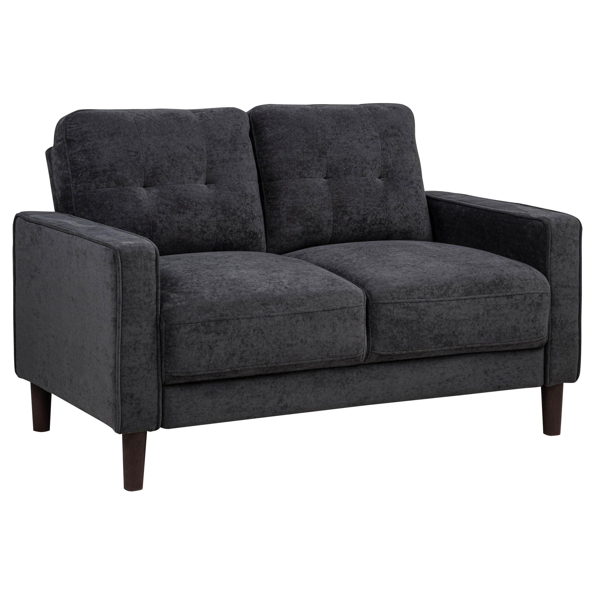 Bowen II 3-piece Upholstered Track Arm Sofa Set Steel Grey