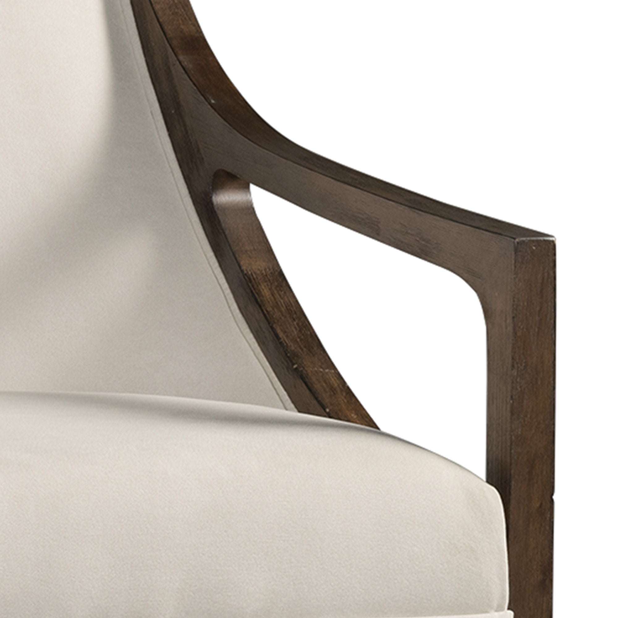 Hopkins Accent Chair With Brown Frame in Beige by Elements International, view 10