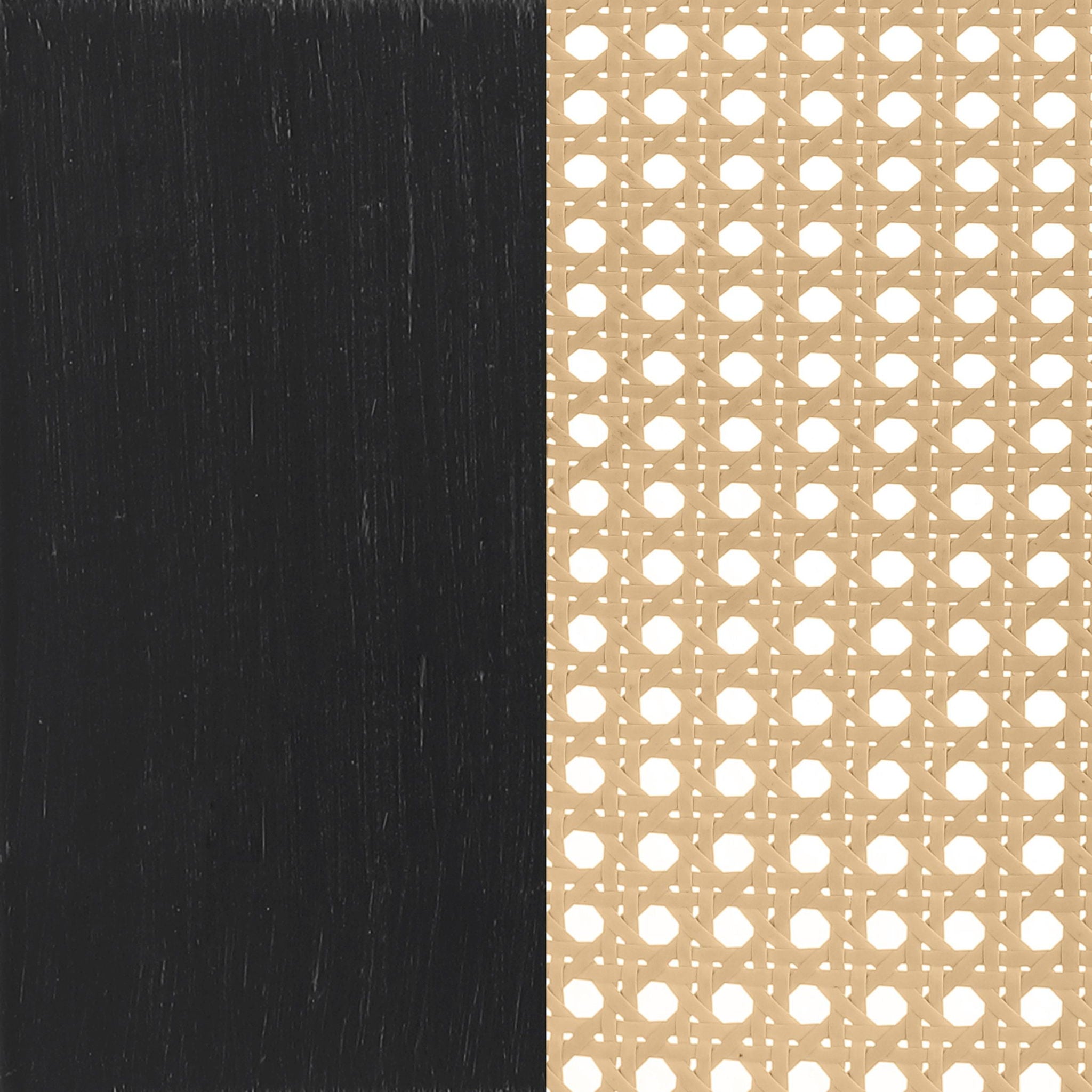 Lanewood Open Cane Webbing Metal Eastern King Bed Black