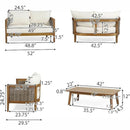 Outdoor Seating Group With Cushions And Coffee Table