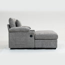 Modern Oversized Chair With Ottoman, Cupholders And USB Charging Ports