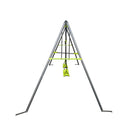 Xns081 Interesting Swingset With Plastic Safe Swing Set 440Lbs For Outdoor Playground For Age 3+ With Face To Face Without Tee - Lime Green