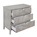 3 Drawer Cabinet, American Furniture, Suitable For Bedroom, Living Room - Light Gray