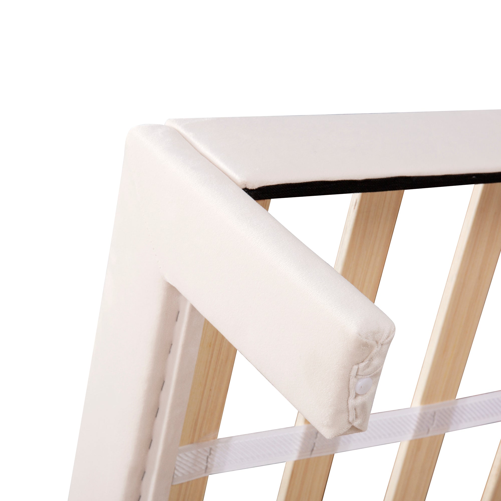 Full Size Storage Bed Velvet Upholstered Platform Bed with a Big Drawer - Beige