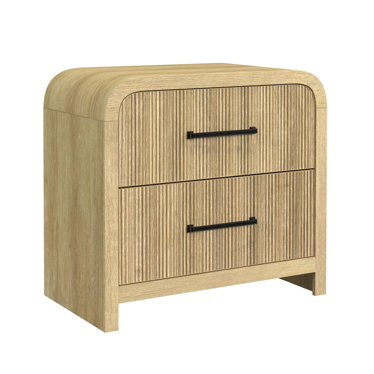 Ridgemont 2-Drawer Nightstand With USB in Black by Elements International