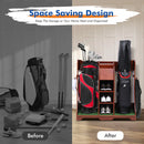 Wood Freestanding Adjustable Multi Use Golf Shelf - Reddish Brown