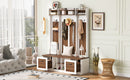 5 In 1 Entryway Bench With Coat Rack, 7 Sturdy Hooks, 2 Spacious Drawers And Adjustable Shelves