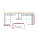 4 Person Rattan Wicker Seating Group With Cushions - Espresso