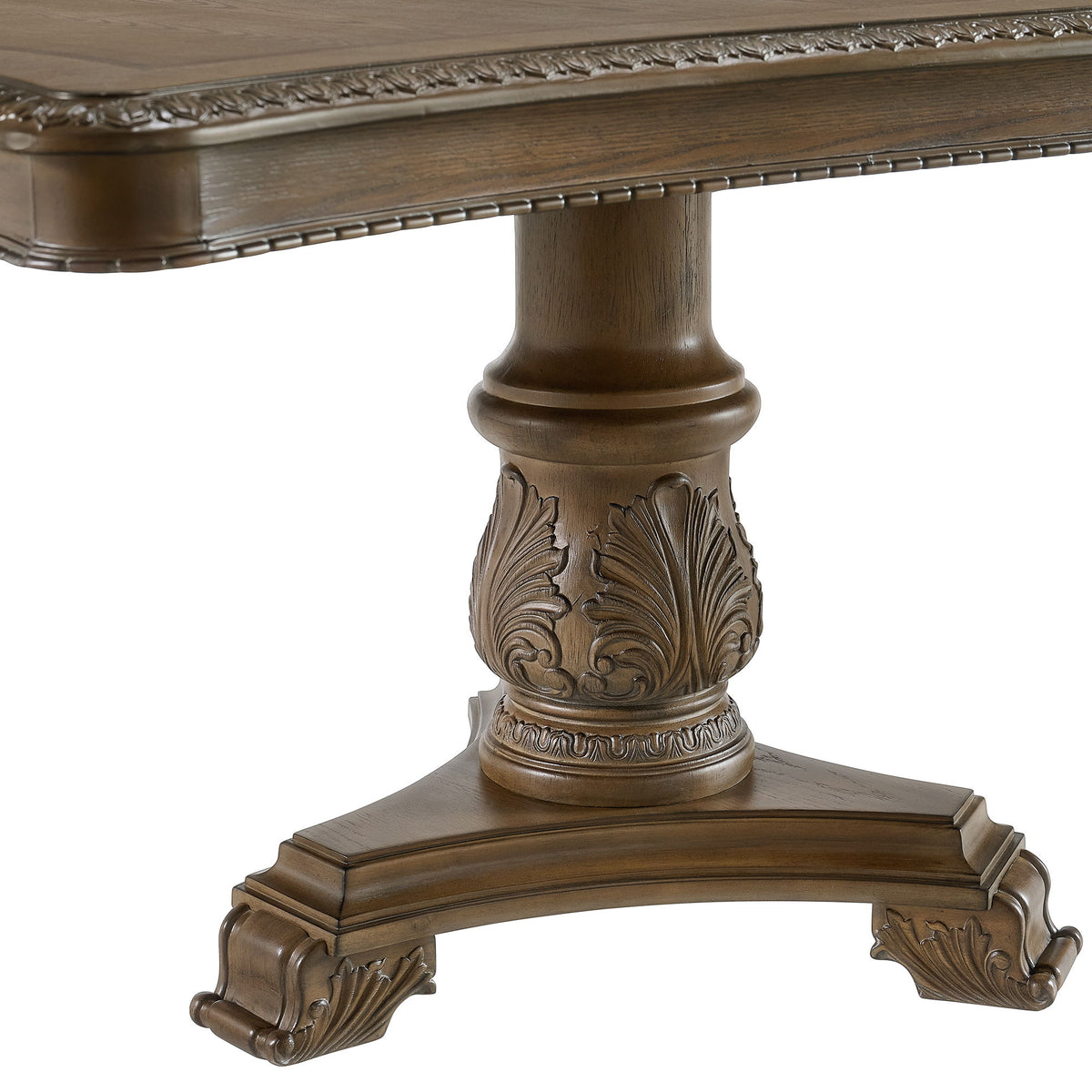 Madison Park Rectangular Dining Table With 2 Leaves in Walnut by Elements International, view 4