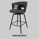 Bar Stool 360 Swivel With Back Footrest