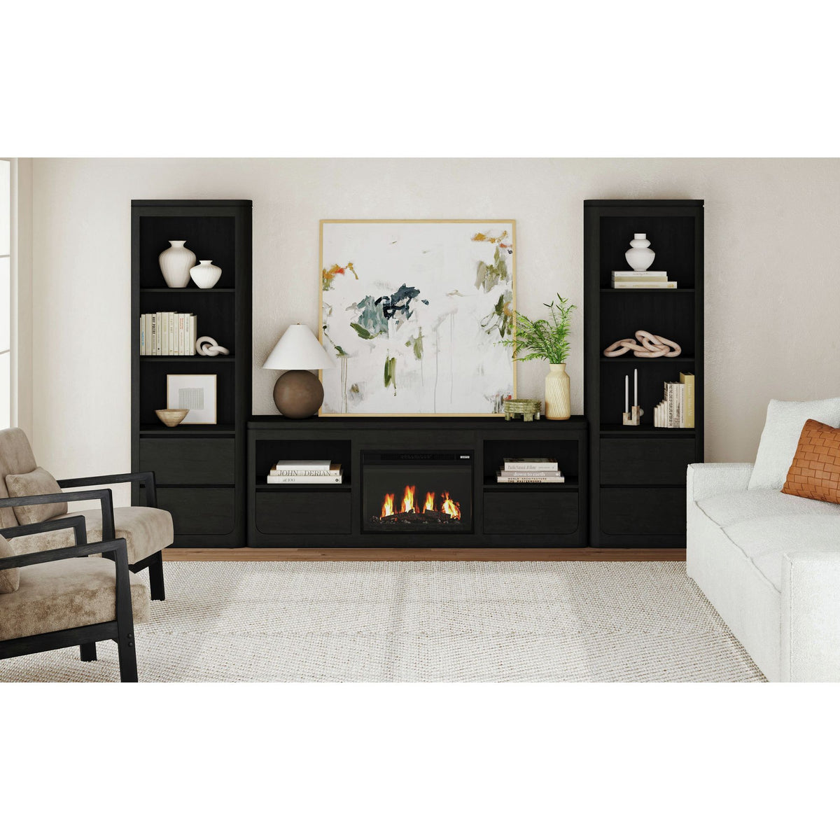 Rosalie TV Console in Black by Elements International, view 23