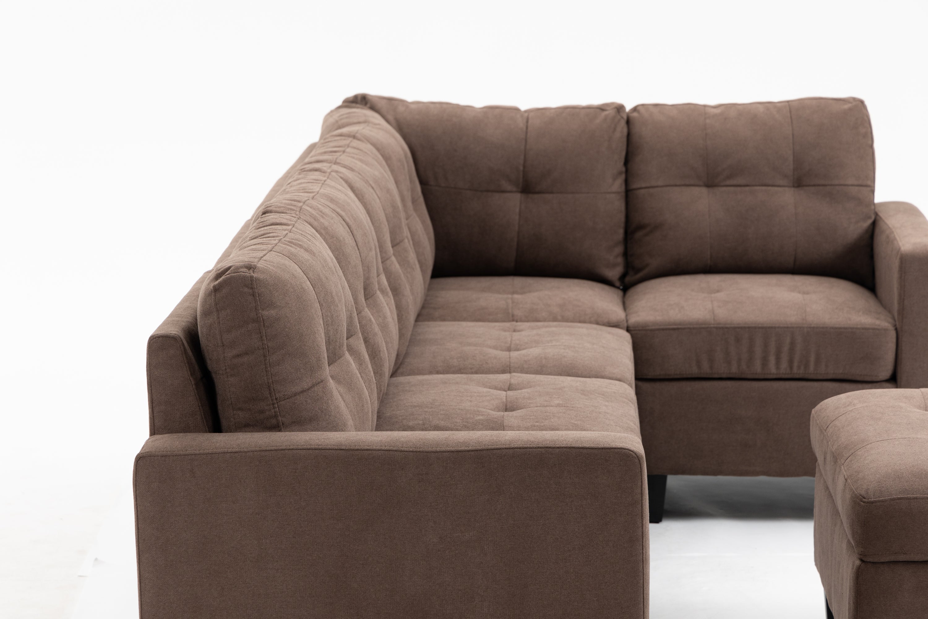 Modular Sectional Sofa Assemble Modular Sectional Sofas Bundle Set Cushions, Easy to Assemble Left & Right Arm Chair,Corner Chair, Ottomans Table