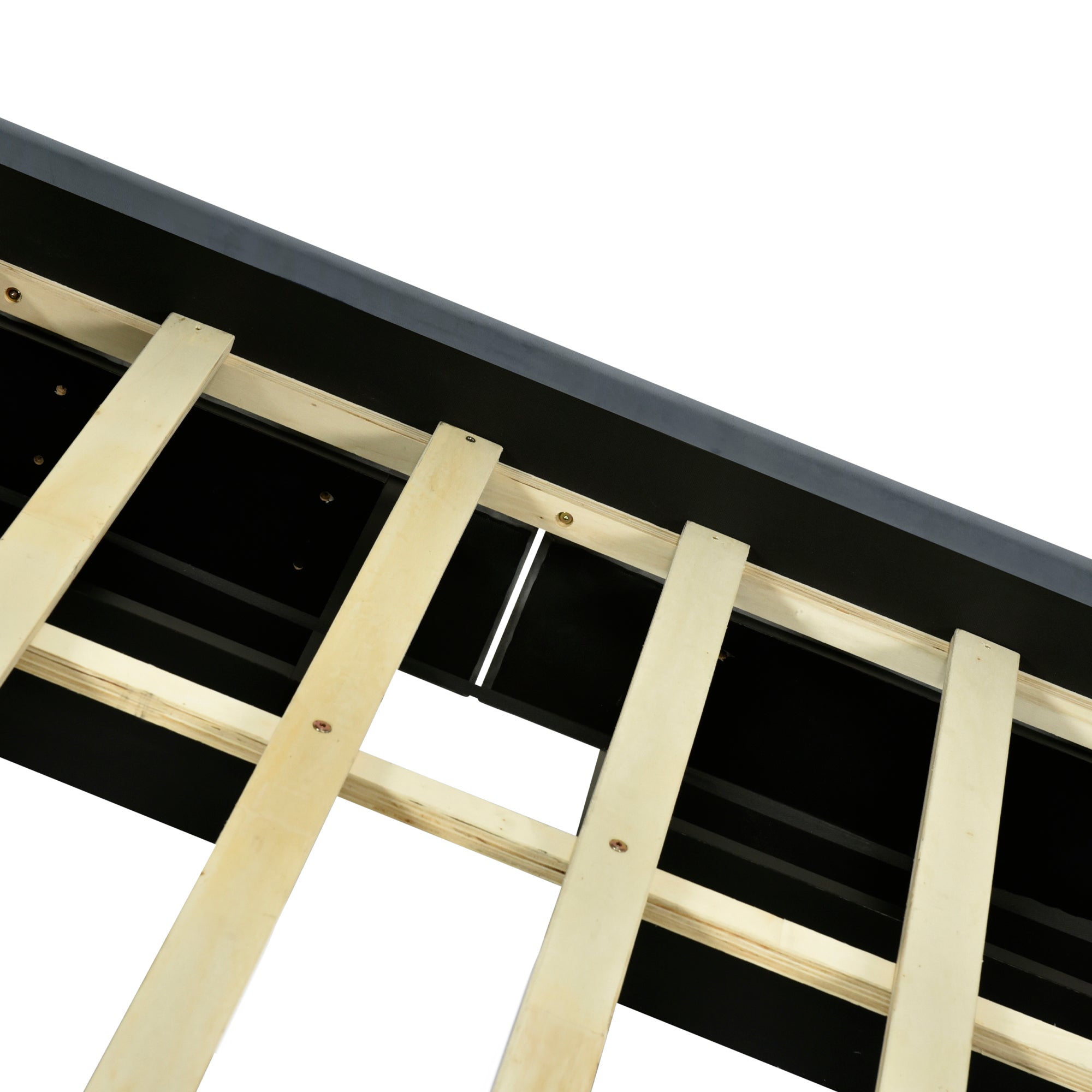 Queen Size Velvet Storage Platform Bed, with 2 Big Drawers, Twin XL Size Trundle and LED Light, Gray