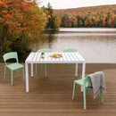 4 Piece Set Of Modern Designed Single Chairs With Long Table