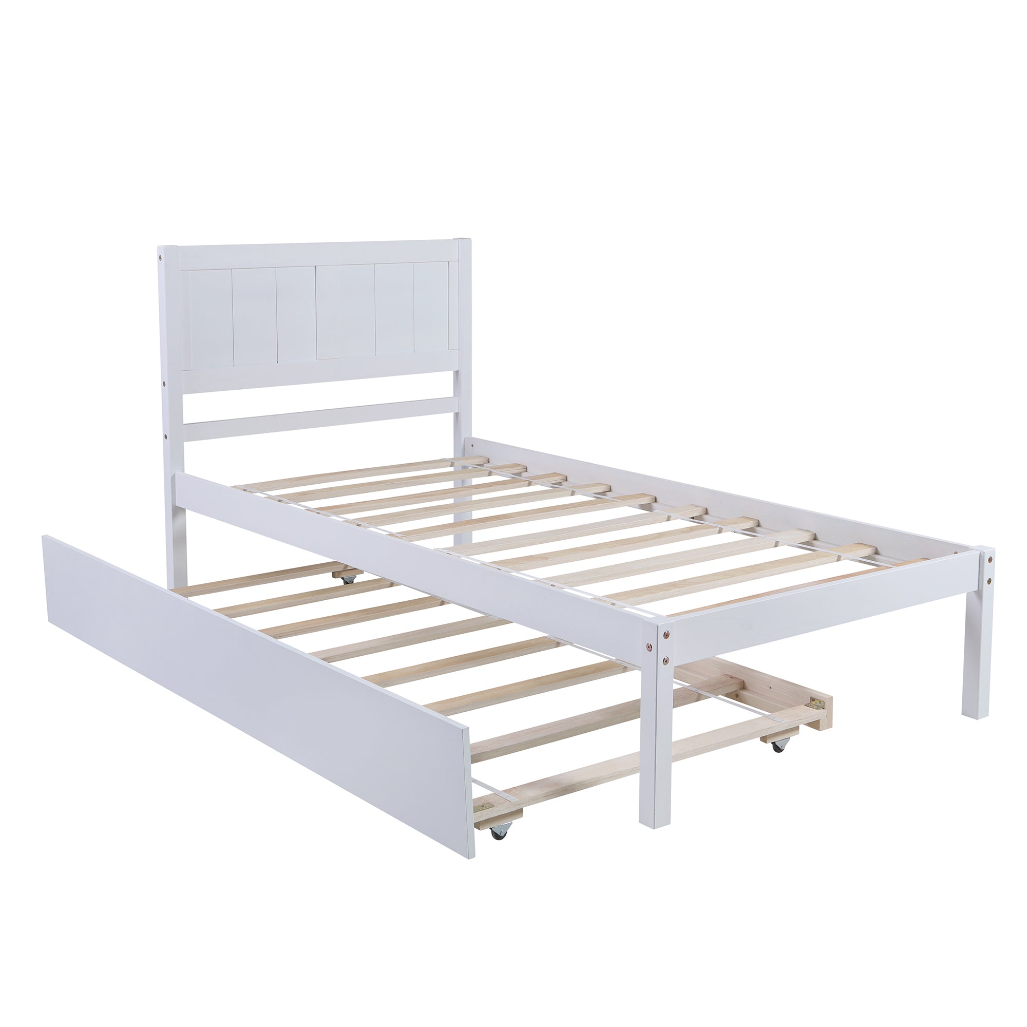 Twin size Platform Bed Wood Platform Bed with Trundle - Atlantic Fine Furniture Melbourne FL