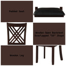 Katrien - Side Chair (Set of 2) - Black PU & Espresso - Atlantic Fine Furniture Inc