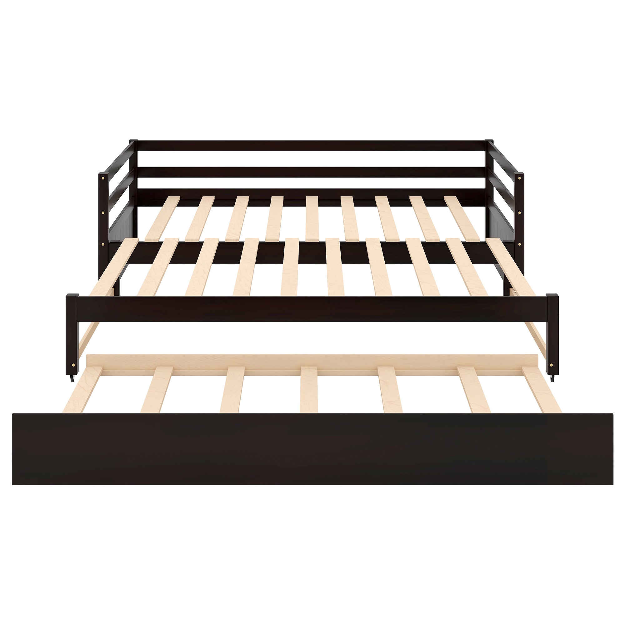 Twin or Double Twin Daybed with Trundle,Espresso