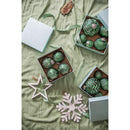 Christmas Ball Ornaments, Glass Decorative Hanging Ball Christmas Tree Ornaments, For Holiday Party Decorations (Set of 6) - Green